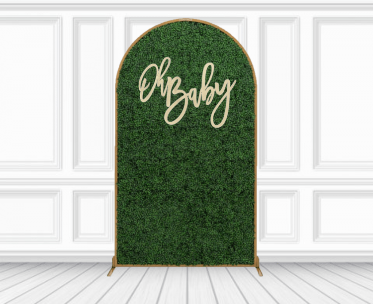 Faux Boxwood Photo Backdrop